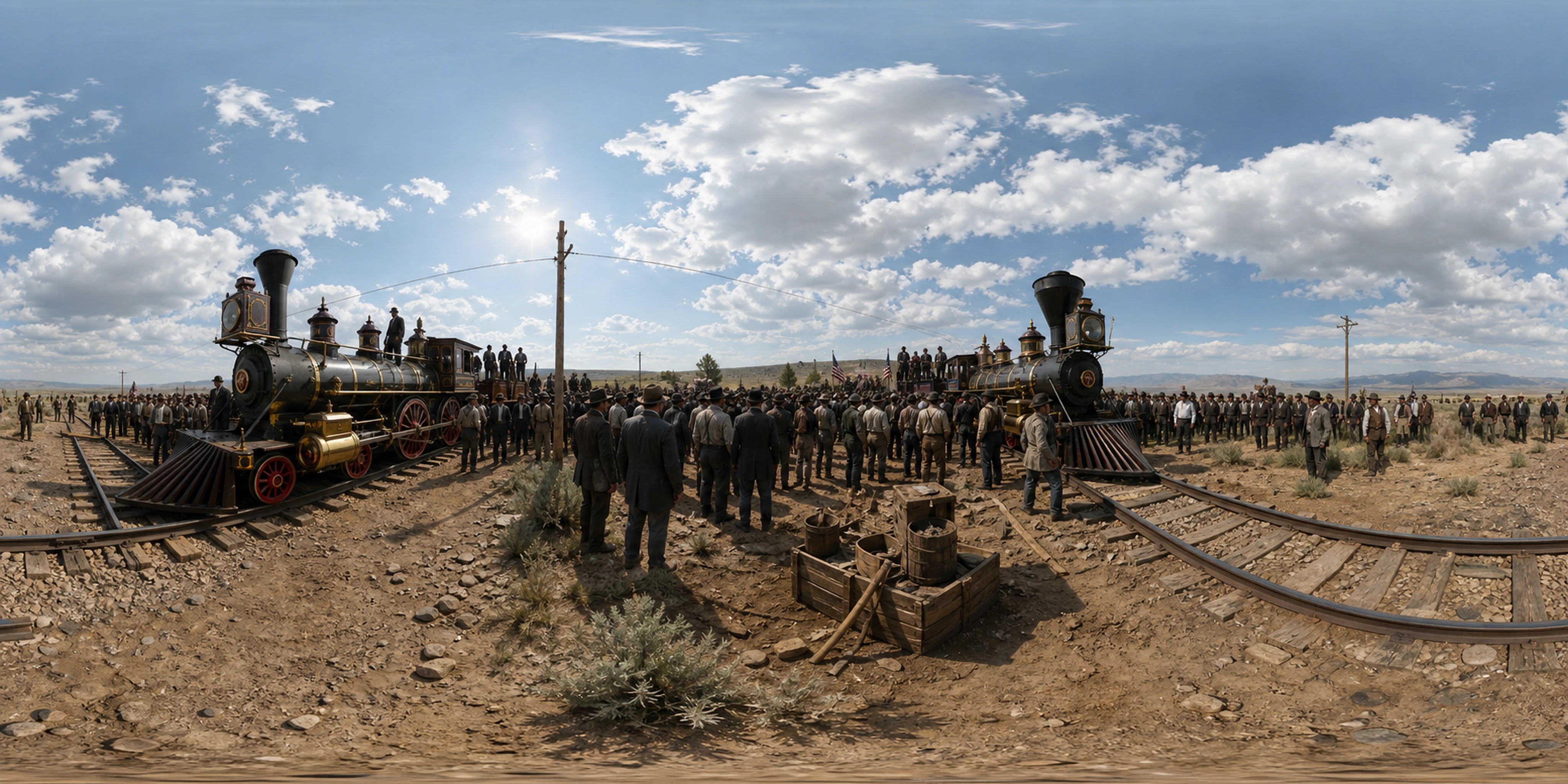 Golden Spike: meeting at Promontory Summit